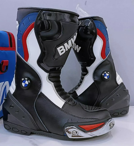 Leather motorcycle boots - leather,
