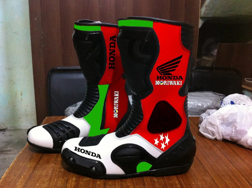 Leather boots racing sport - racing,