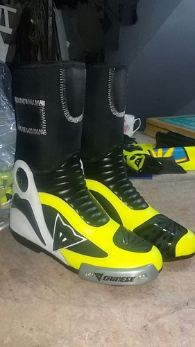 New racing cowhide biker boots - racing,