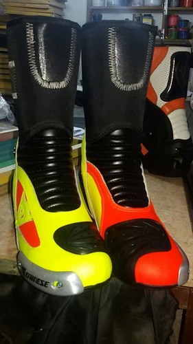 Mens leather motorcycle boots - leather,