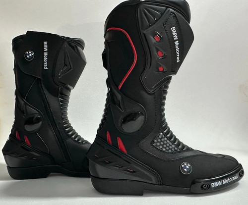 Leather motorcycle boots - leather,