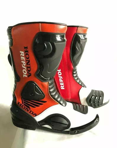 Leather boots racing sport - leather,